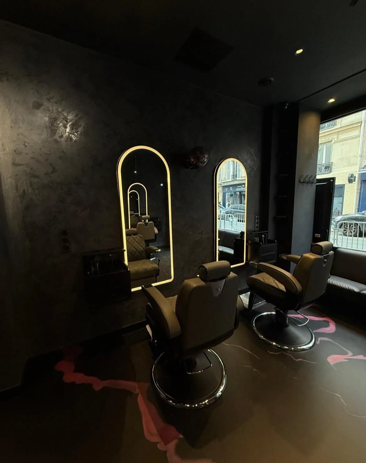 Vue profondeur salon exterieur BLYNK avec un fond sombre
